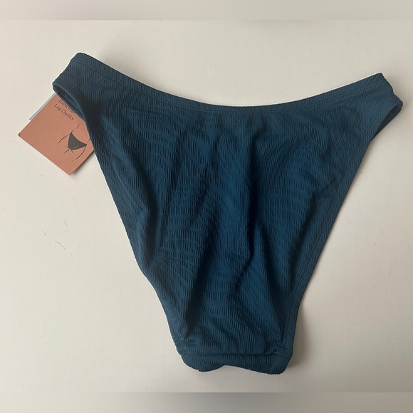 Women's Jacquard Extra High Leg Low-Rise Cheeky Bikini Bottom Size Small - Picture 2 of 8